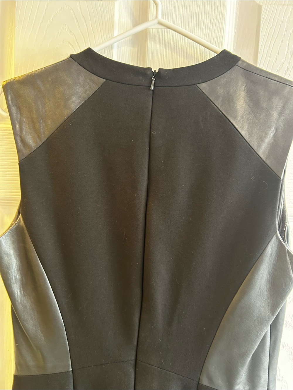 Danier Black Leather-Panel Midi Dress - Picture 4 of 8